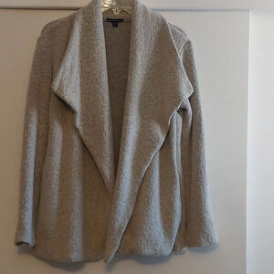 James Perse long boucle cardigan Open front Drapey Oatmeal Beige S